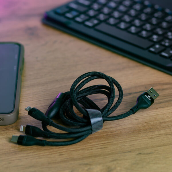 Кабель для зарядження 3-in-1 microUSB/Type-C//Lightning_UR521_Milantium_1