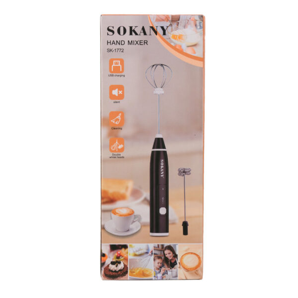 Капучинатор Sokany SK-1772 акумуляторний чорний_SK1772B_Milantium_4