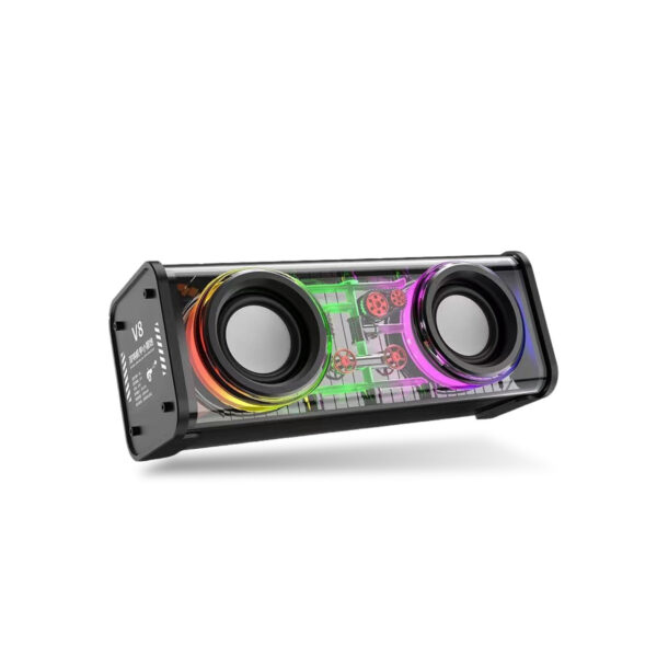 Колонка портативна V8 BT/TF/USB/TWS 10 Вт чорна V8B_V8B_Milantium_2