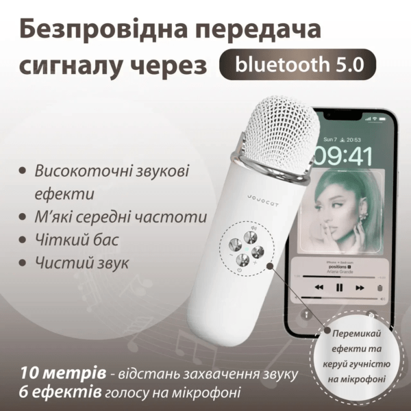 Колонка портативна з мікрофоном C-20 BT/TF/USB/FM 5 Вт Білий C20W_C20W_Milantium_3