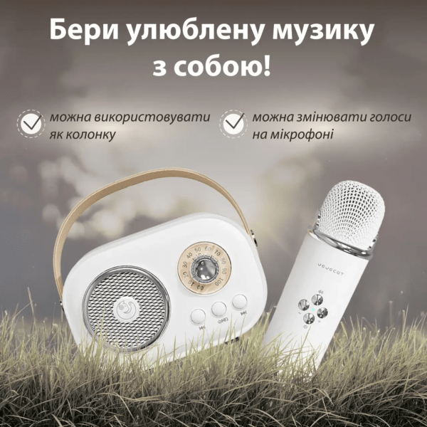 Колонка портативна з мікрофоном C-20 BT/TF/USB/FM 5 Вт Білий C20W_C20W_Milantium_4