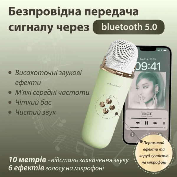 Колонка портативная с микрофоном C-20 BT/TF/USB/FM 5 Вт Зелений C20GR_C20GR_Milantium_4