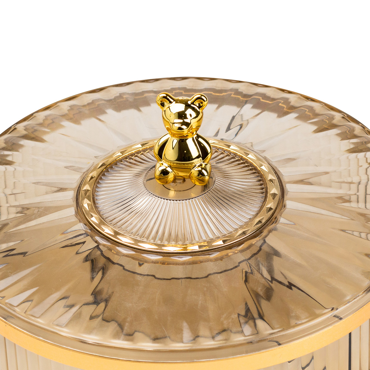 Цукерниця пластикова на 4 відділення кругла 26 см tea color HP48629G_HP48629G_Milantium_4