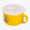 Миска керамічна з пластиковою кришкою