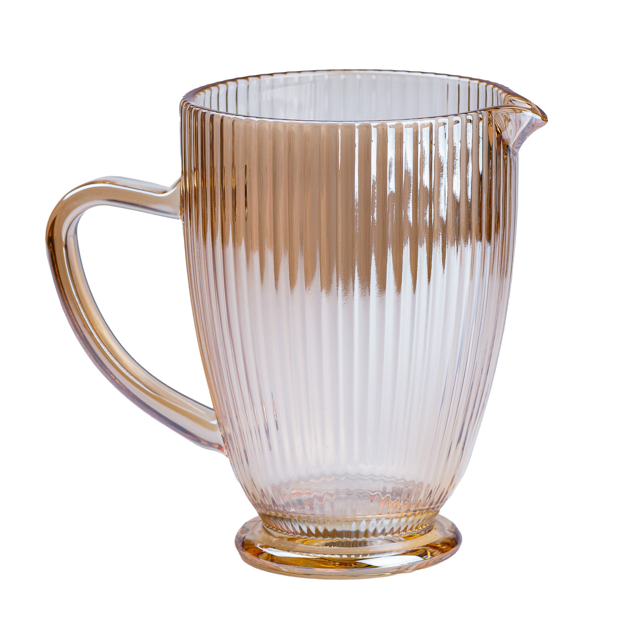 Набір скляний глечик і 6 склянок бурштиновий HP541_HP541_Milantium_3