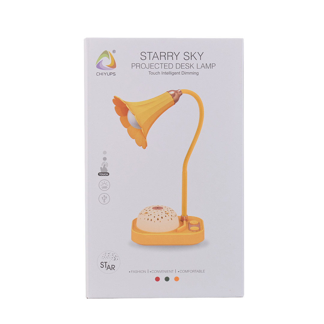 Дитяча лампа нічник із проекцією зоряного неба 3.2 Вт жовта UP180Y_UP180Y_Milantium_5