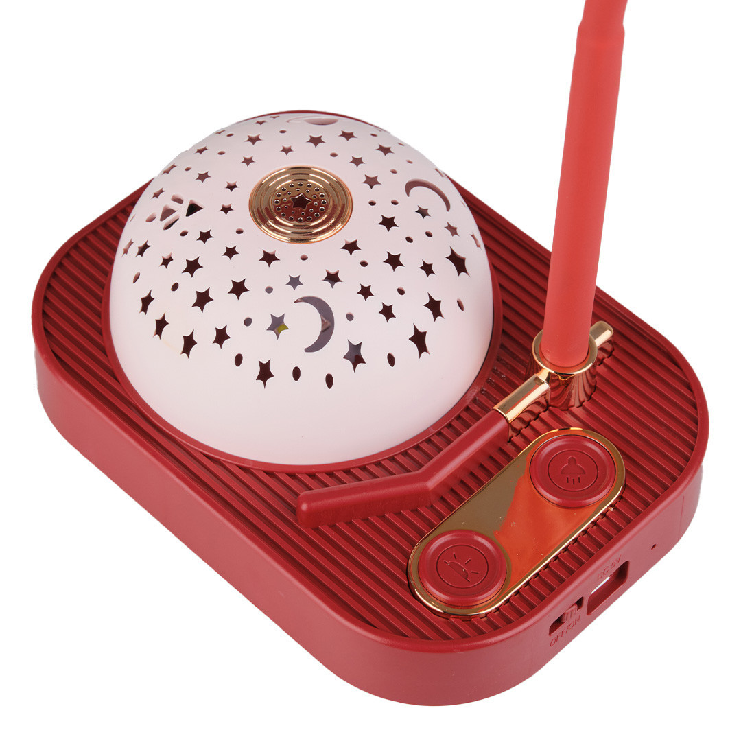 Дитяча лампа нічник із проекцією зоряного неба 3.2 Вт червона UP180R_UP180R_Milantium_4