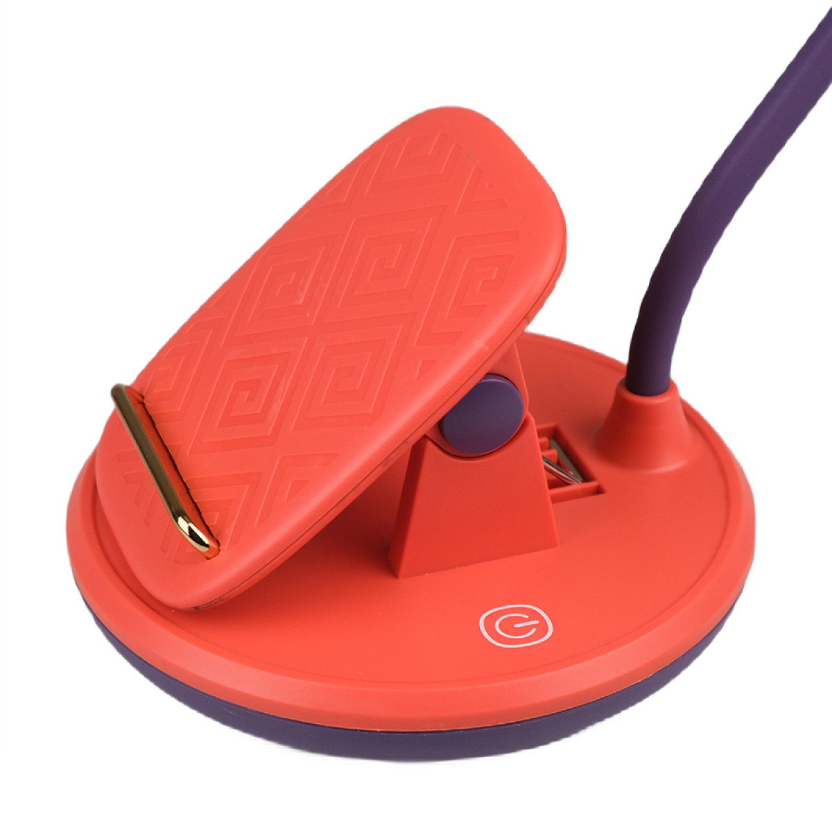 Настільна лампа з підставкою для телефону на прищіпці коралова GL565CV_GL565CV_Milantium_2