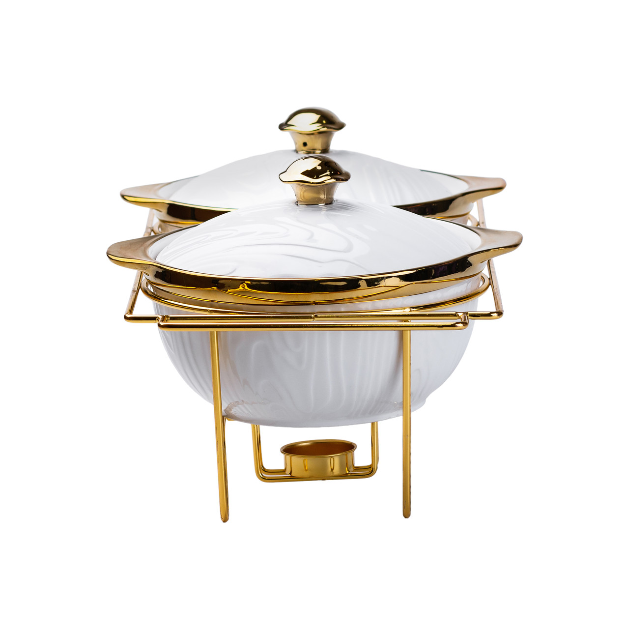 Марміт порцелянаовий на 2 Разделы на 1 л на металевій підставці HP1039_HP1039_Milantium_3