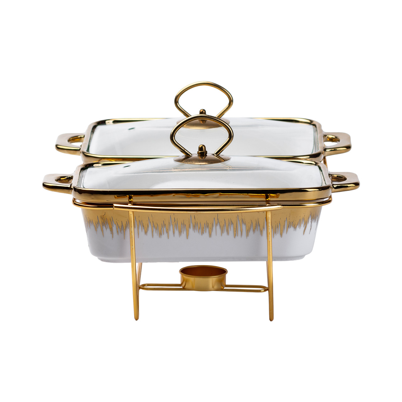 порцелянаовий марміт на 2 Разделы на 1 л золото HP1042_HP1042_Milantium_4