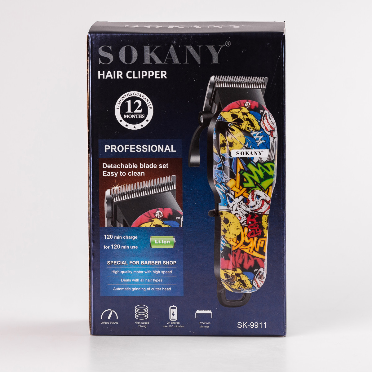 Машинка для стрижки Sokany SK-9911 професійна 4 насадки_SK9911_Milantium_5