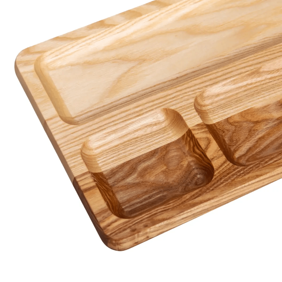 Дошка для подачі дерев'яна 30×20 см прямокутна на 3 секції T47W200_T47W200_Milantium_3