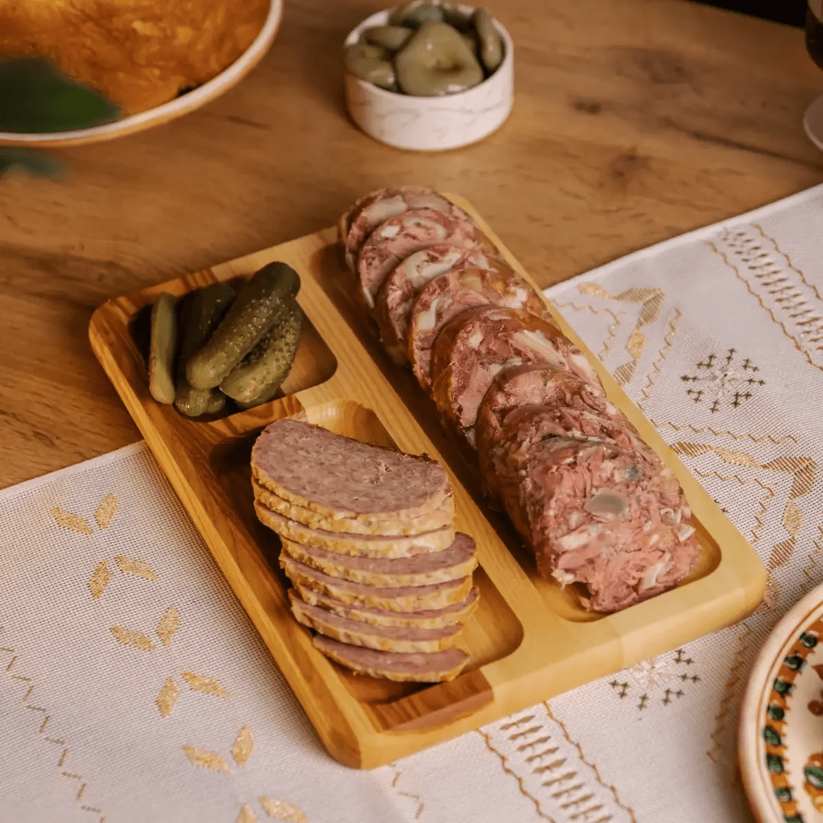 Дошка для подачі дерев'яна 30×20 см прямокутна на 3 секції T47W200_T47W200_Milantium_4