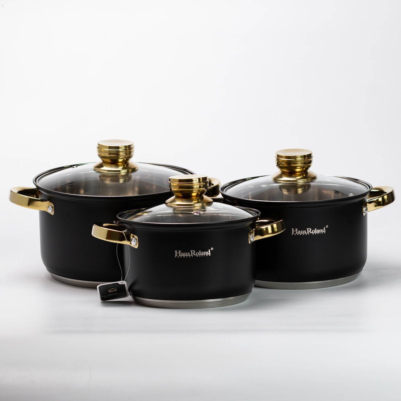 Набір каструль з нержавіючої сталі 3 штуки 5