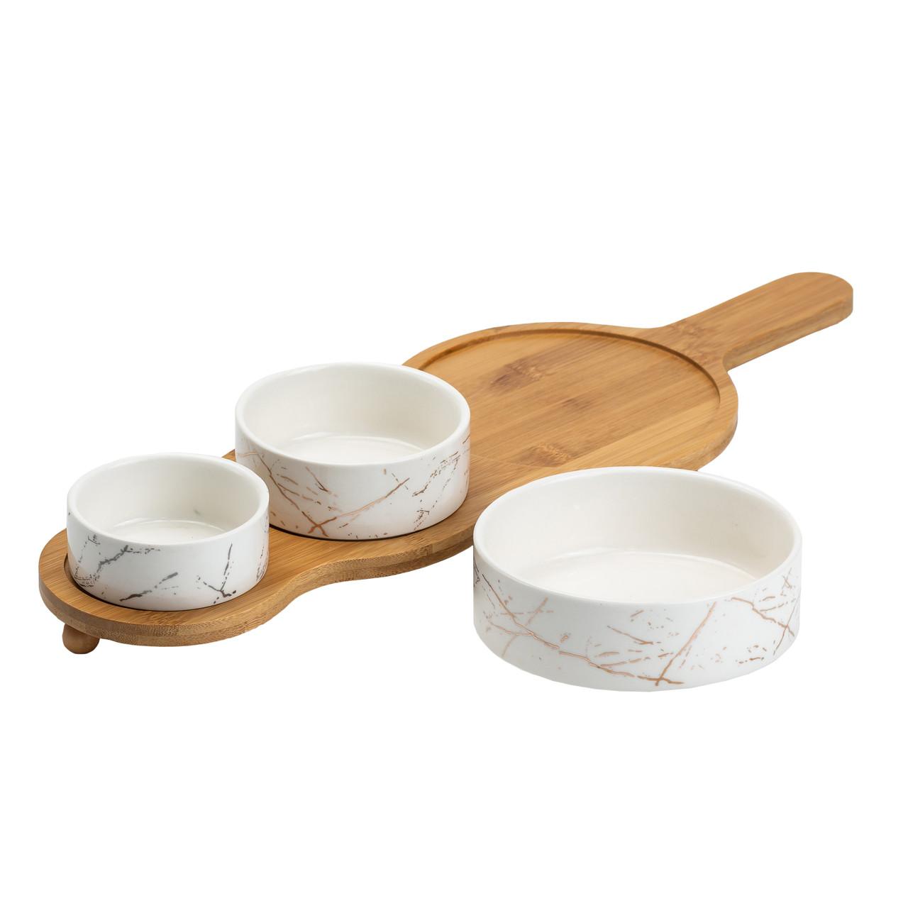 Набір для закусок порцелянаовий 3 штуки на підставці HP1226_HP1226_Milantium_4