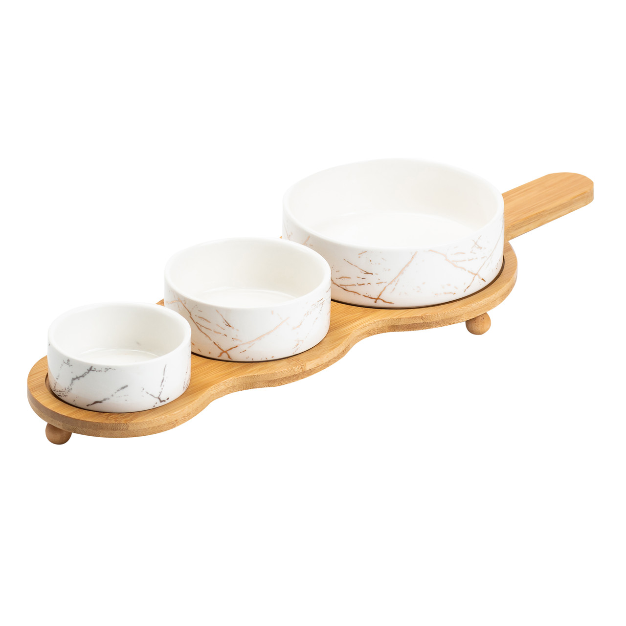 Набір для закусок порцелянаовий 3 штуки на підставці HP1226_HP1226_Milantium_6