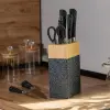 Набір кухонних ножів з ножицями і мусатом для кухні 5 штук 33.5/30/31/24.5/21.5 см Чорний HP27479B_HP27479B_Milantium_2