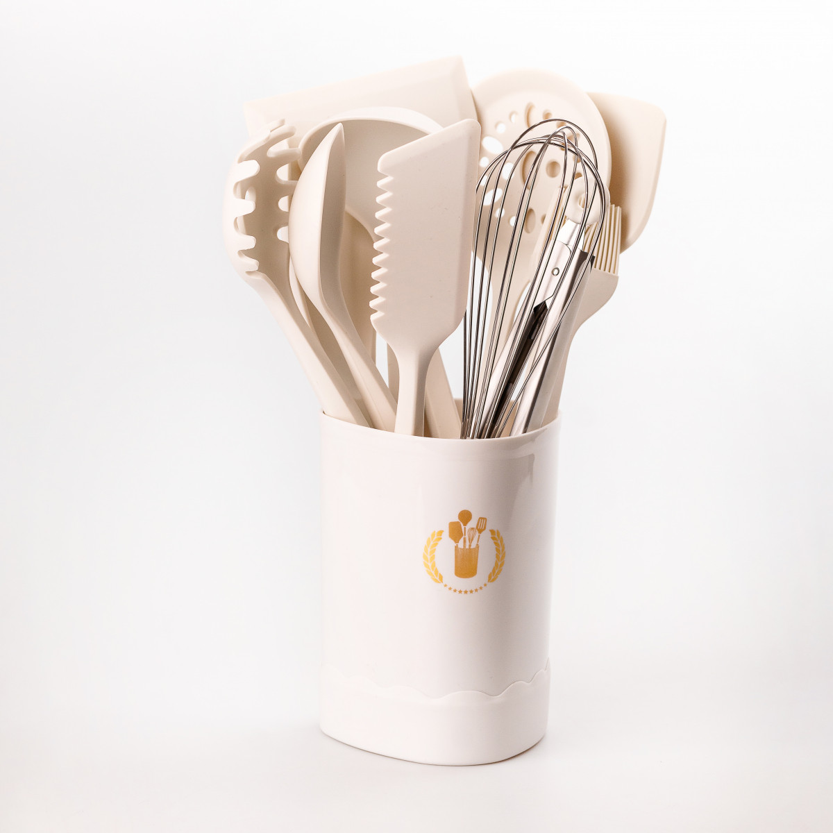 Набір кухонного приладдя на підставці 12 штук з дерев'яною ручкою_YRUR9_Milantium_2