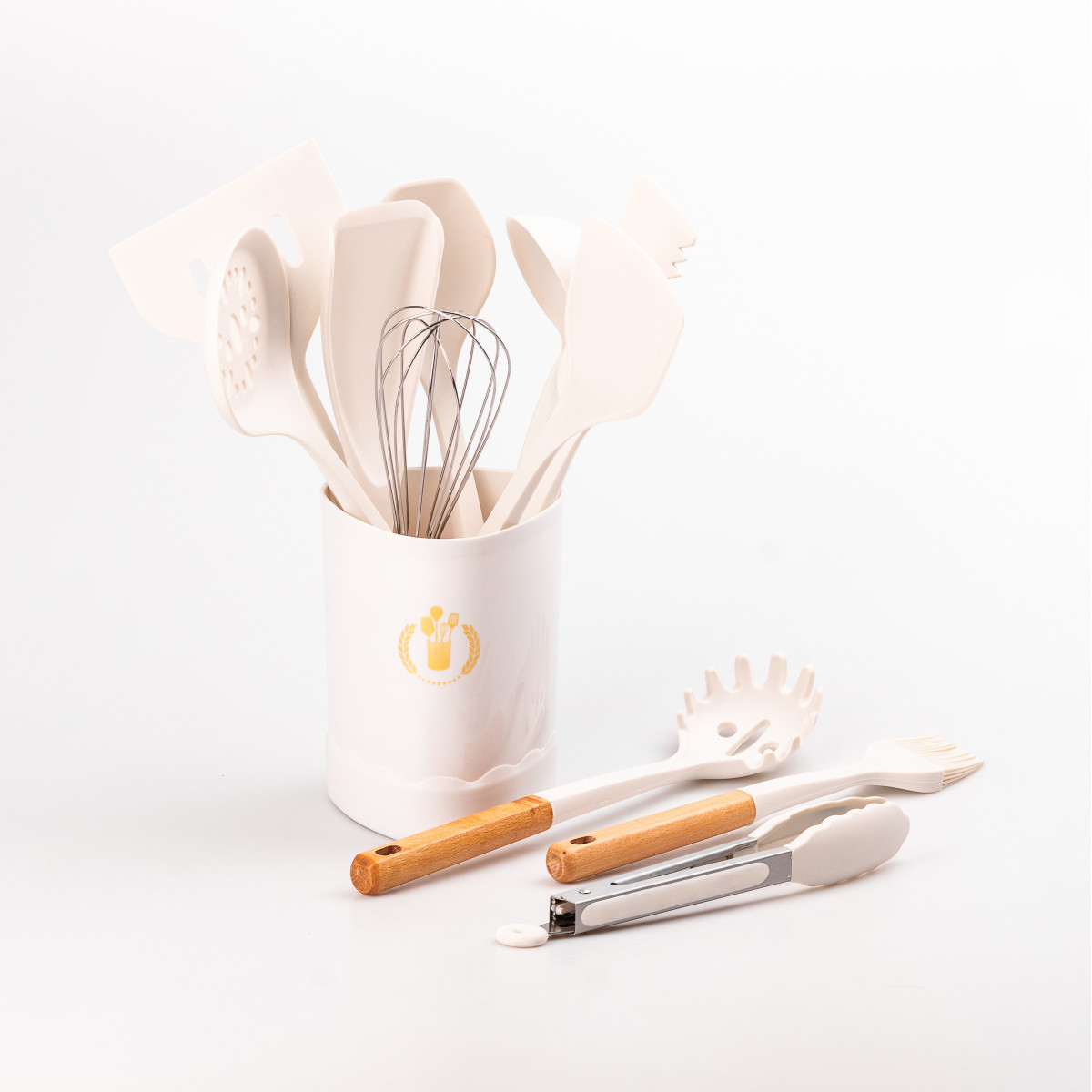 Набір кухонного приладдя на підставці 12 штук з дерев'яною ручкою_YRUR9_Milantium_3