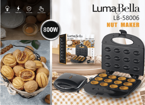 Електрогорішниця Luma Bella LB58006 з антипригарним покриттям 800W_LB58006_Milantium_5