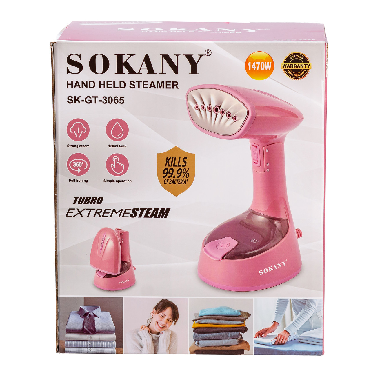 Відпарювач ручний Sokany SKGT3065 Розовий_SKGT3065P_Milantium_6