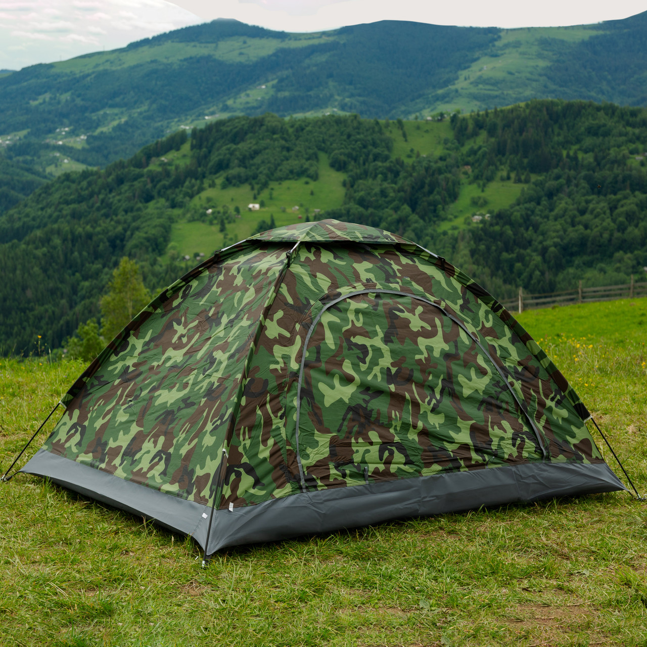Намет кемпінговий 2-місний 200*150*110 см камуфляж_LU007_Milantium_3