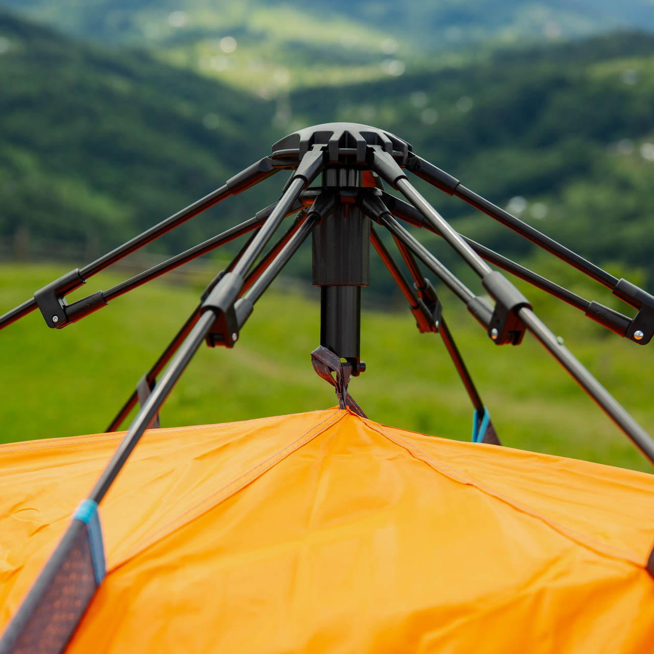 Палатка автоматическая двойная 200*230*130 см водонепроникний помаранчева LU015O_LU015O_Milantium_5