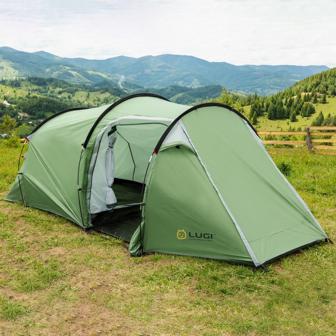 Намет туристичний з тентом 4 х місний кемпінг для риболовлі для туризму водонепроникна LU004_LU004_Milantium_3