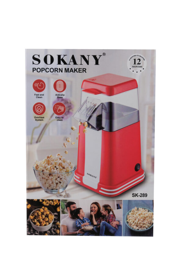 Апарат для попкорну Sokany SK-289 для дому 1200 Вт_SK289RW_Milantium_6