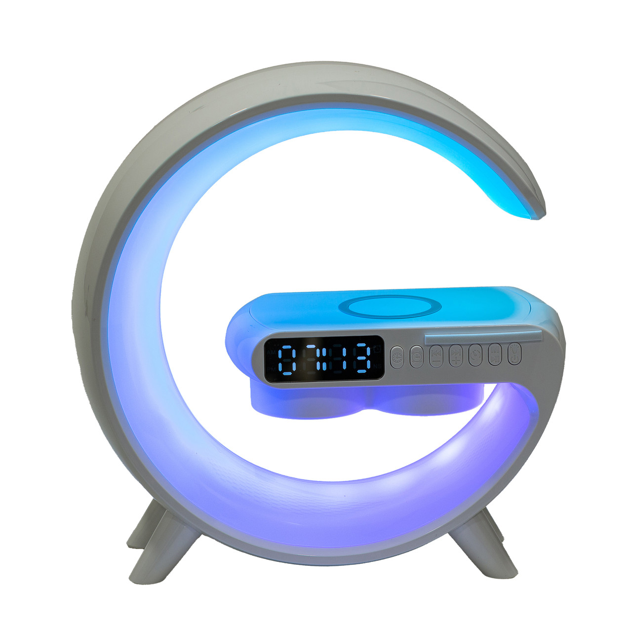 Портативная колонка с зарядкой для телефона и RGB-подсветкой 15 Вт біла UR126_UR126_Milantium_6