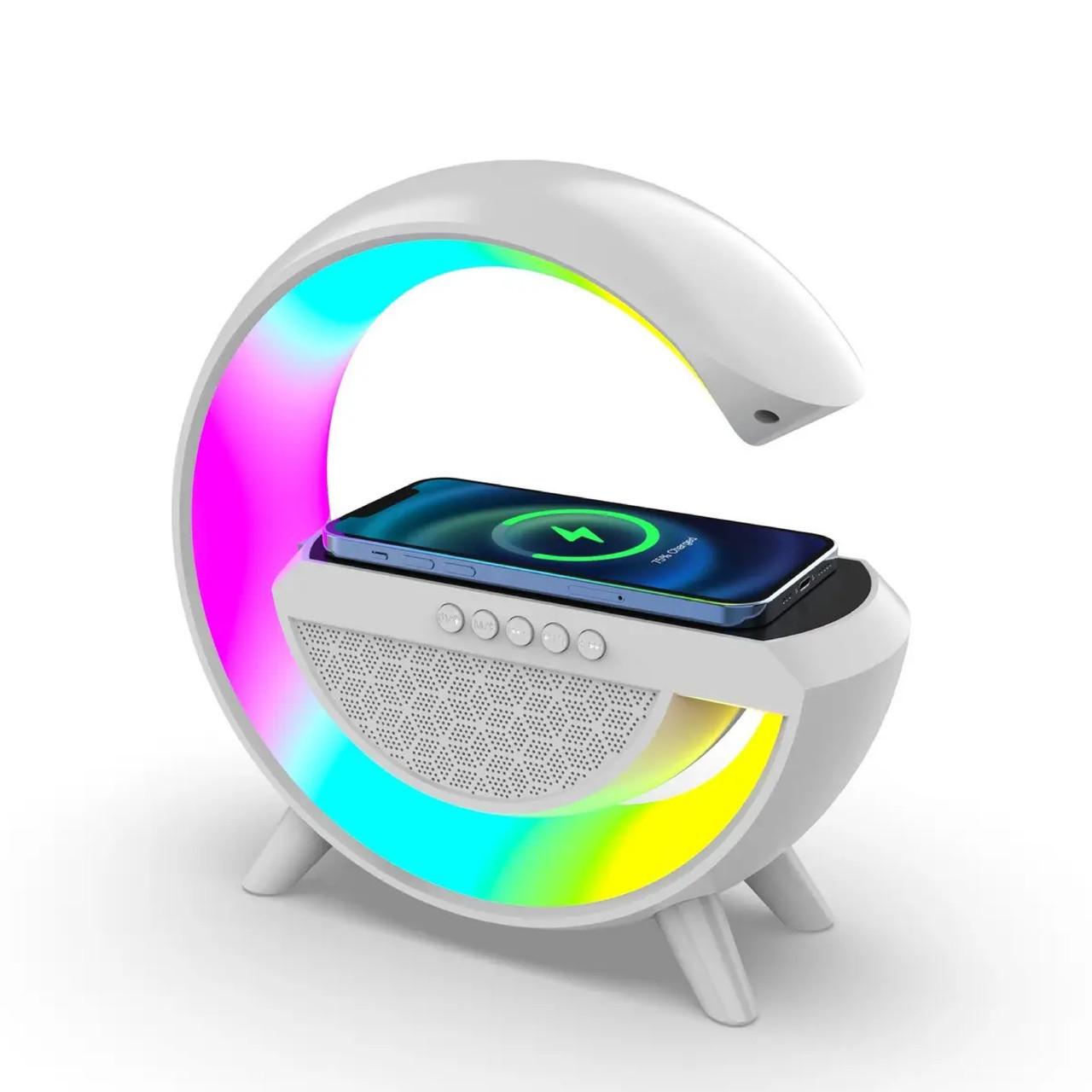 Портативна колонка з RGB-підсвіткою Wireless Charger BT2301W_BT2301W_Milantium_2