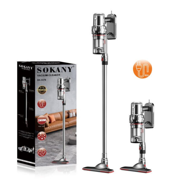 Безмешковый мощный вертикальный ручной пылесос Sokany SK-3378 2000 Вт для сухого прибирання_SK-3378_Milantium_4