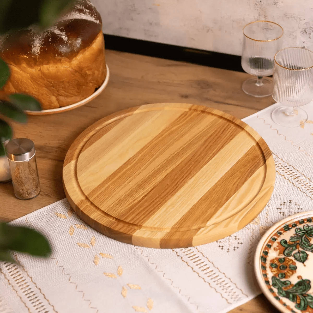 Обрабатывающая деревья&кстати;она доска круглая 25 см для подачі нарізки ясен C10W250_C10W250_Milantium_3