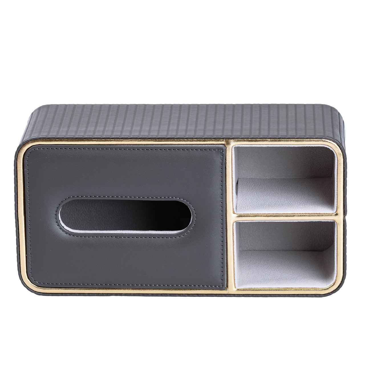 Салфетка на стол из эко-кожи с двумя отделениями 27 х 13.5 п 10 см Сірий HPDY9291G_HPDY9291G_Milantium_5