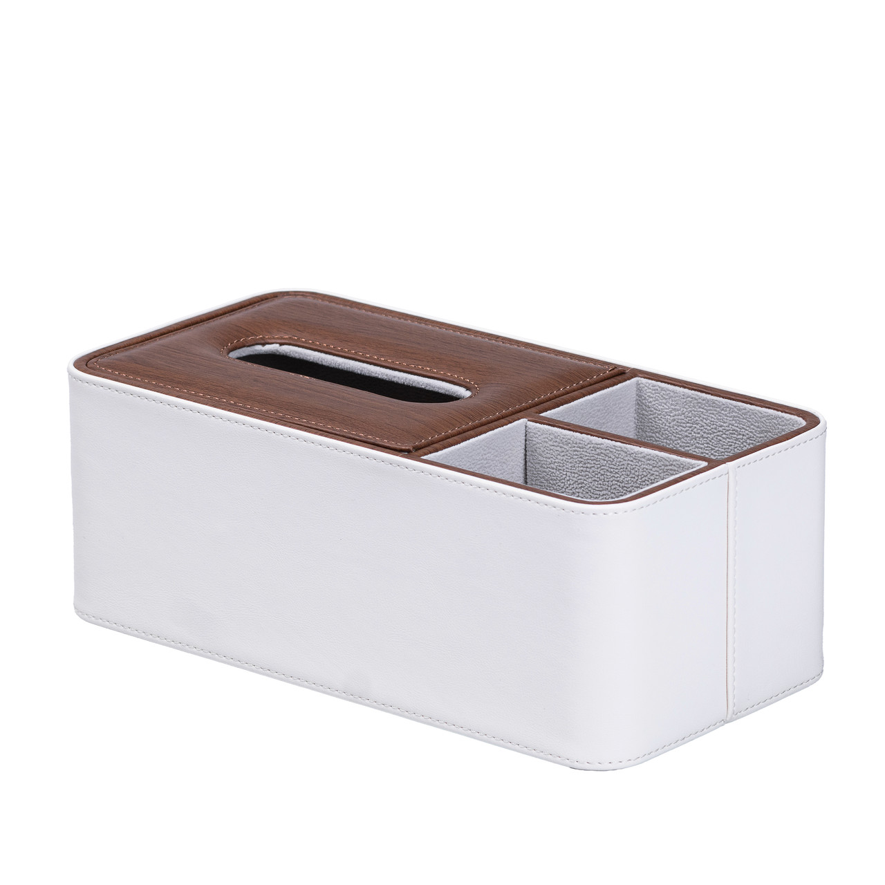 Эко-кира салфетка 3 отделение 26.5*14*9.5 см Білий з коричневим HP9290_HP9290_Milantium_2