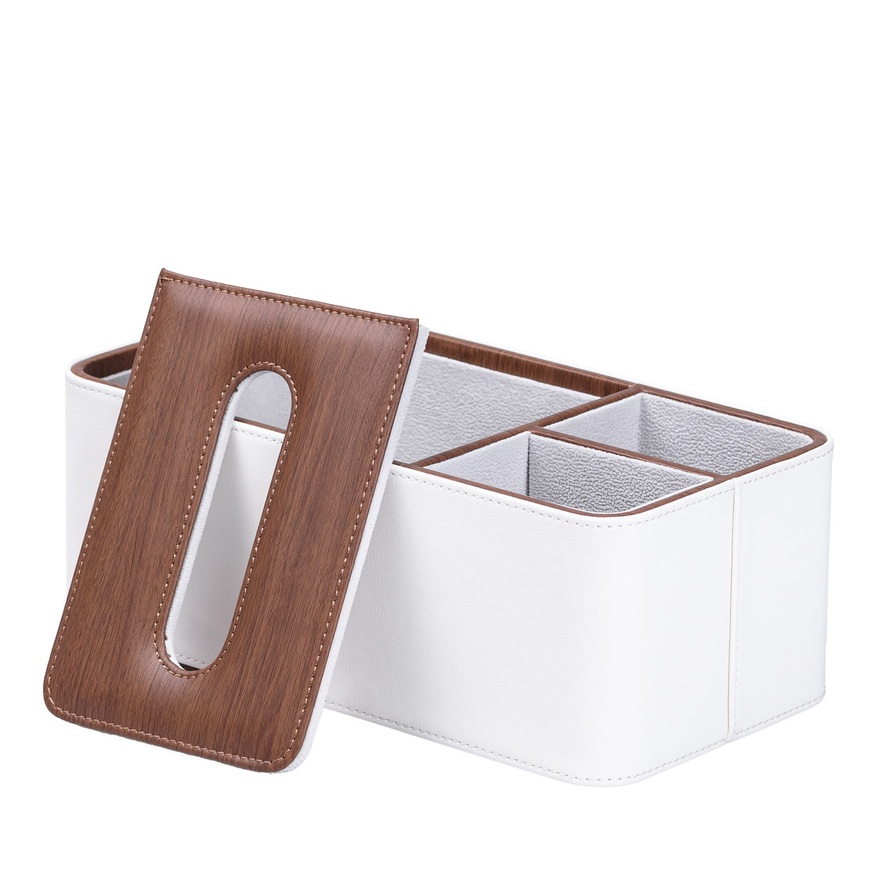 Эко-кира салфетка 3 отделение 26.5*14*9.5 см Білий з коричневим HP9290_HP9290_Milantium_3