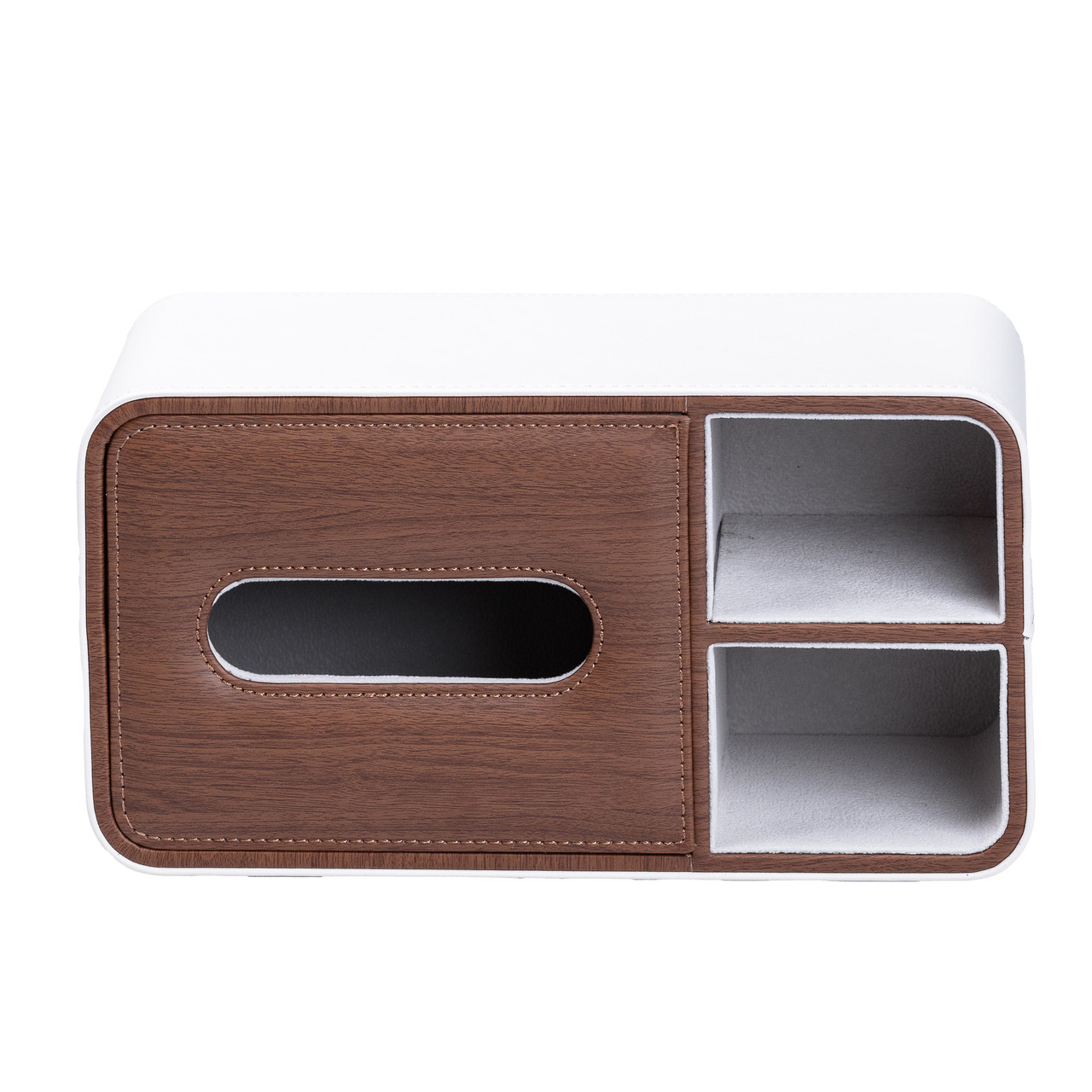 Эко-кира салфетка 3 отделение 26.5*14*9.5 см Білий з коричневим HP9290_HP9290_Milantium_6