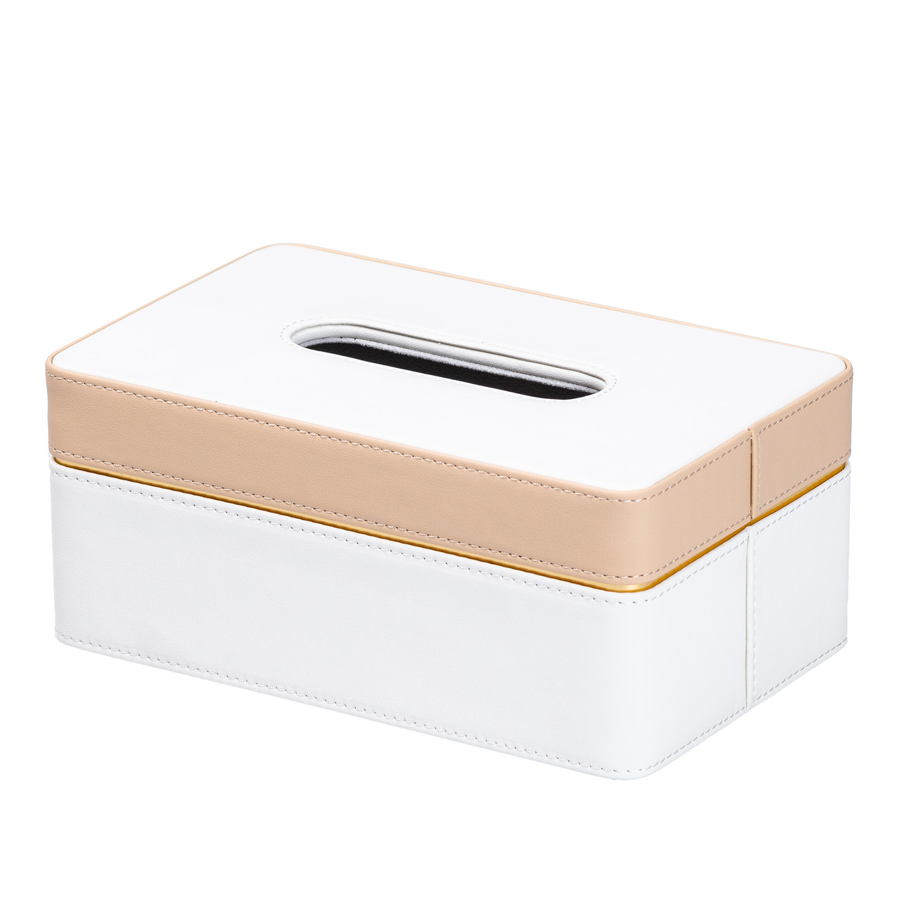 Салфетка на прямоугольном столе с эко-кожей 21.5*14*9 CM White_hp9809_milantium_1
