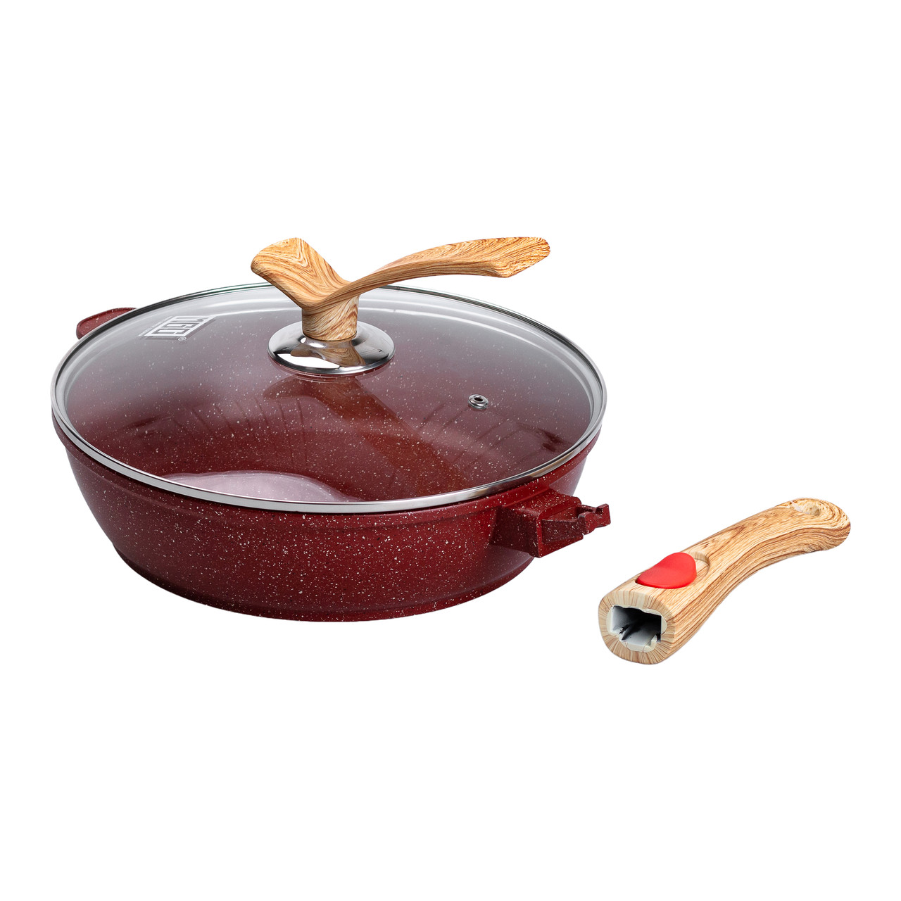 8 л) зі скляною кришкою Ø 26 см Червоний MGC HP-4-464R_HP-4-464R_Milantium_2