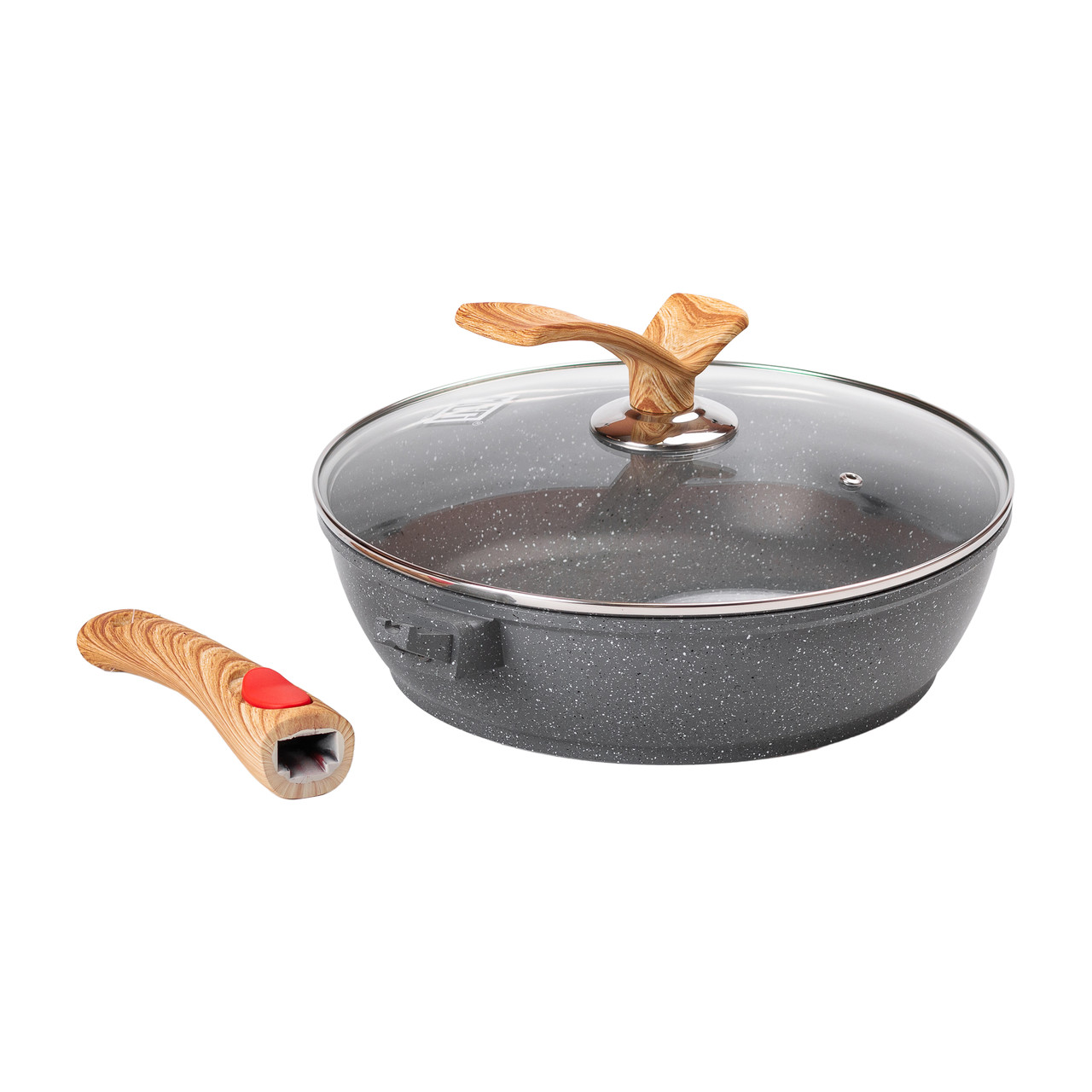 5 л) зі скляною кришкою Ø28 см сіра MGC HP-4-465G_HP-4-465G_Milantium_2