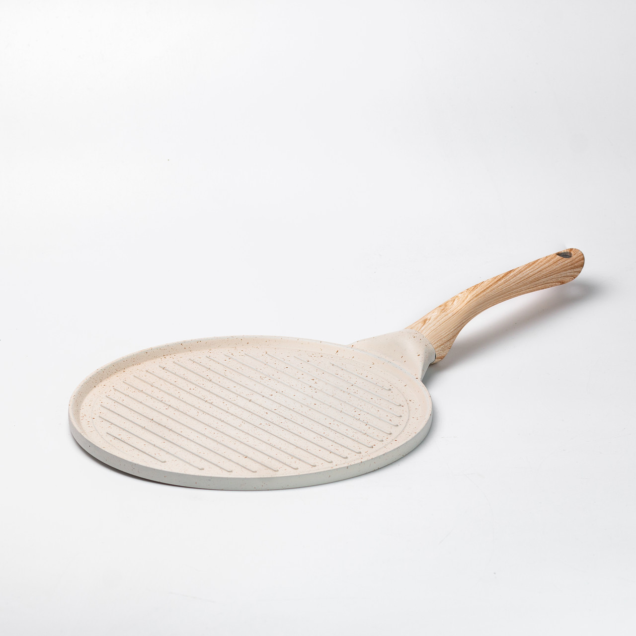 Сковорода гриль круглая 26.5 CM низкий с гранитным покрытием Beige_hp39581w_milantium_1