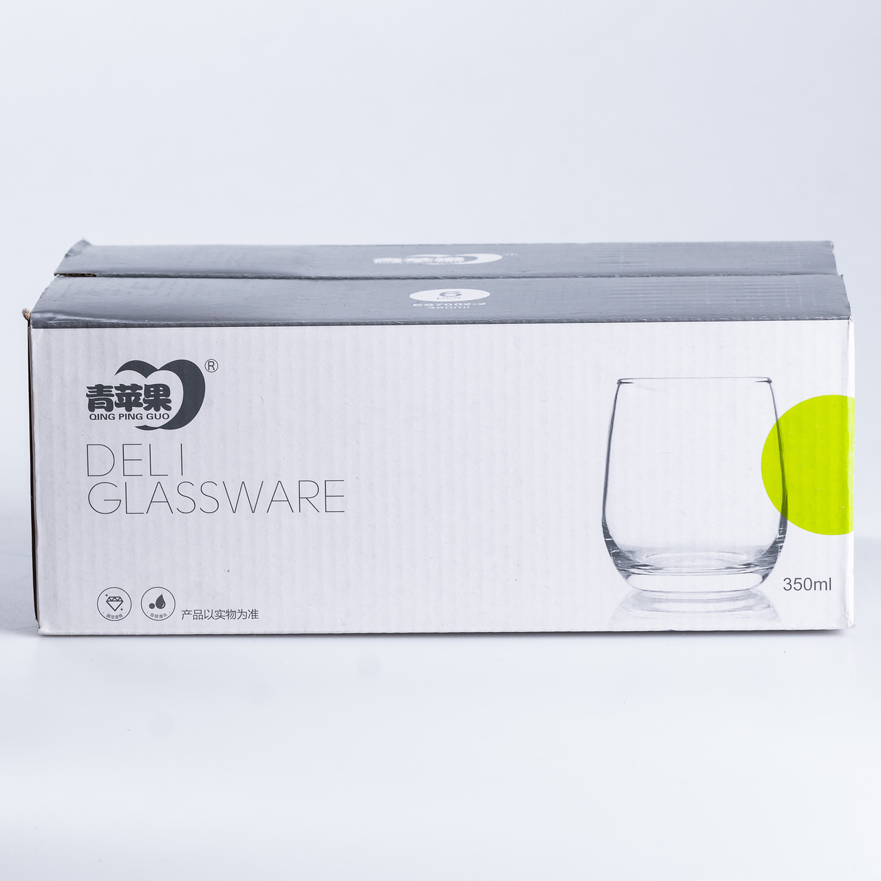 Набір склянок 6 штук по 350 мл скляний прозорий_HP559_Milantium_3