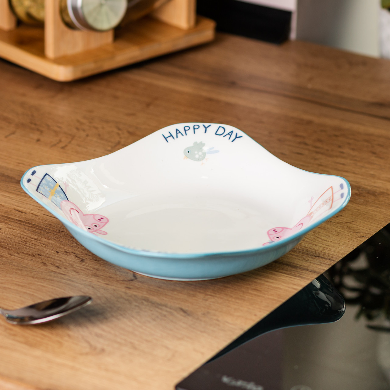 порцелянова глибока глибока квадратна тарілка для дітей 350 мл HP-15-16_HP-15-16_Milantium_7