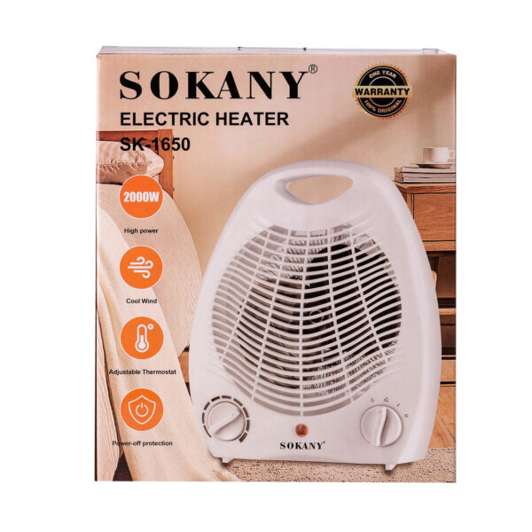 Тепловентилятор Sokany SK1650 2000W электрический белый_SK1650_Milantium_4