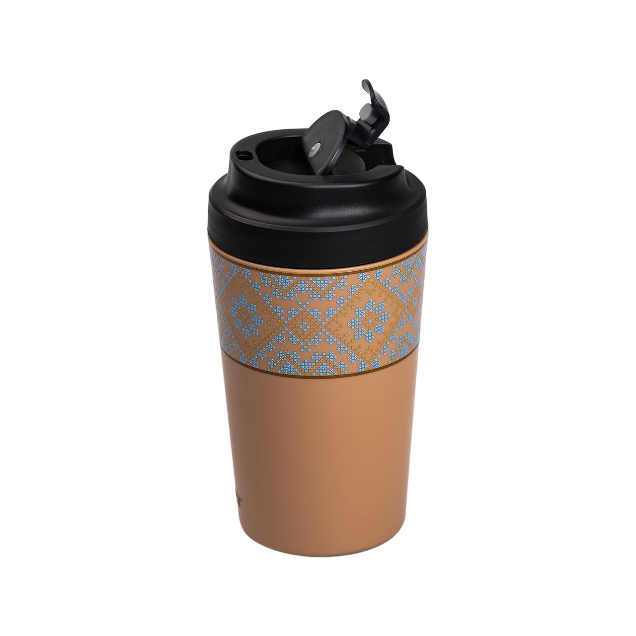 Термошка вышивка с керамической колбой 380 мл помаранчева HP-14-50O_HP-14-50O_Milantium_3