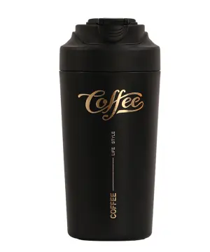 Термочашка Coffee с ремешком 480 мл чорна HP-14-14B_HP-14-14B_Milantium_1