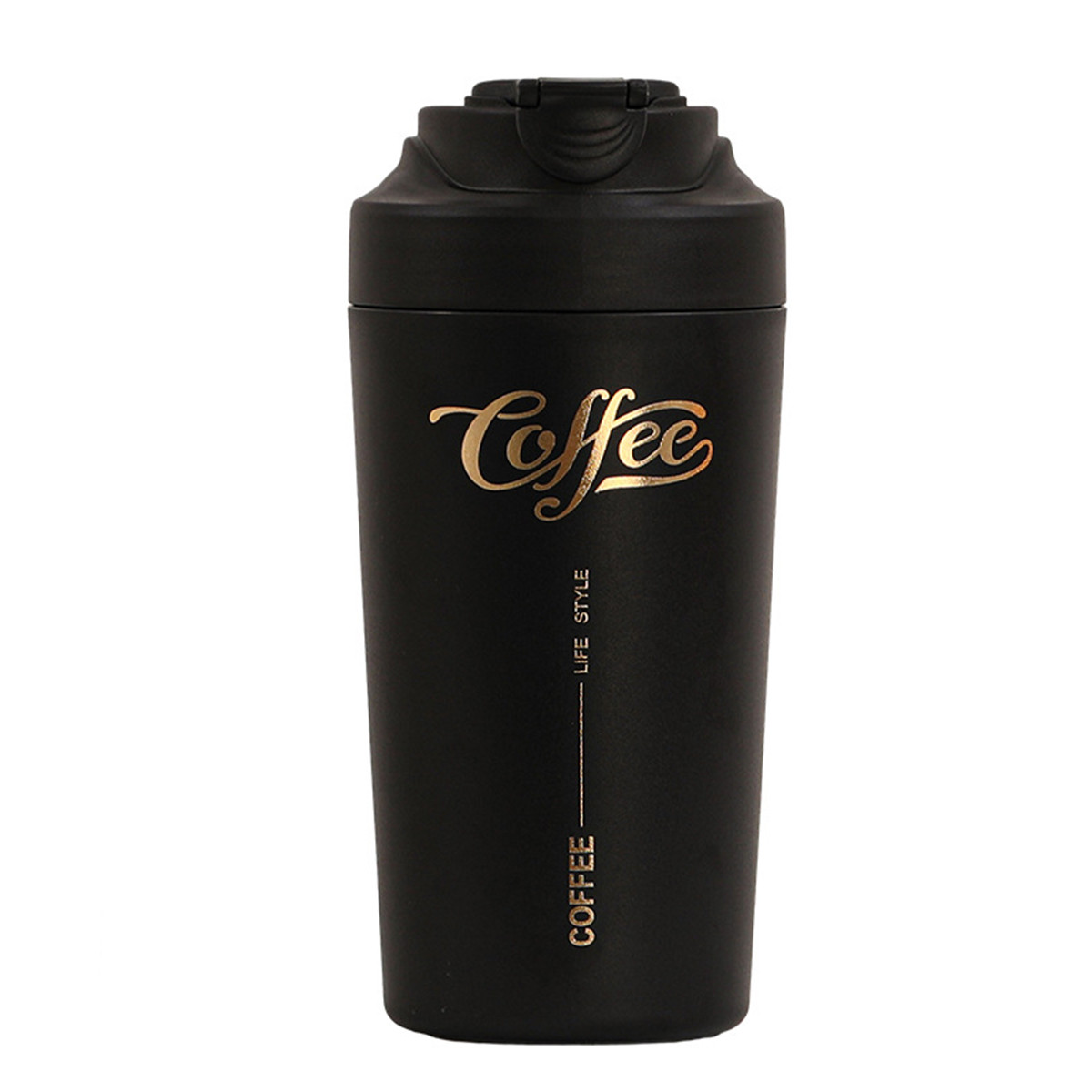 Термочашка Coffee с ремешком 480 мл чорна HP-14-14B_HP-14-14B_Milantium_1