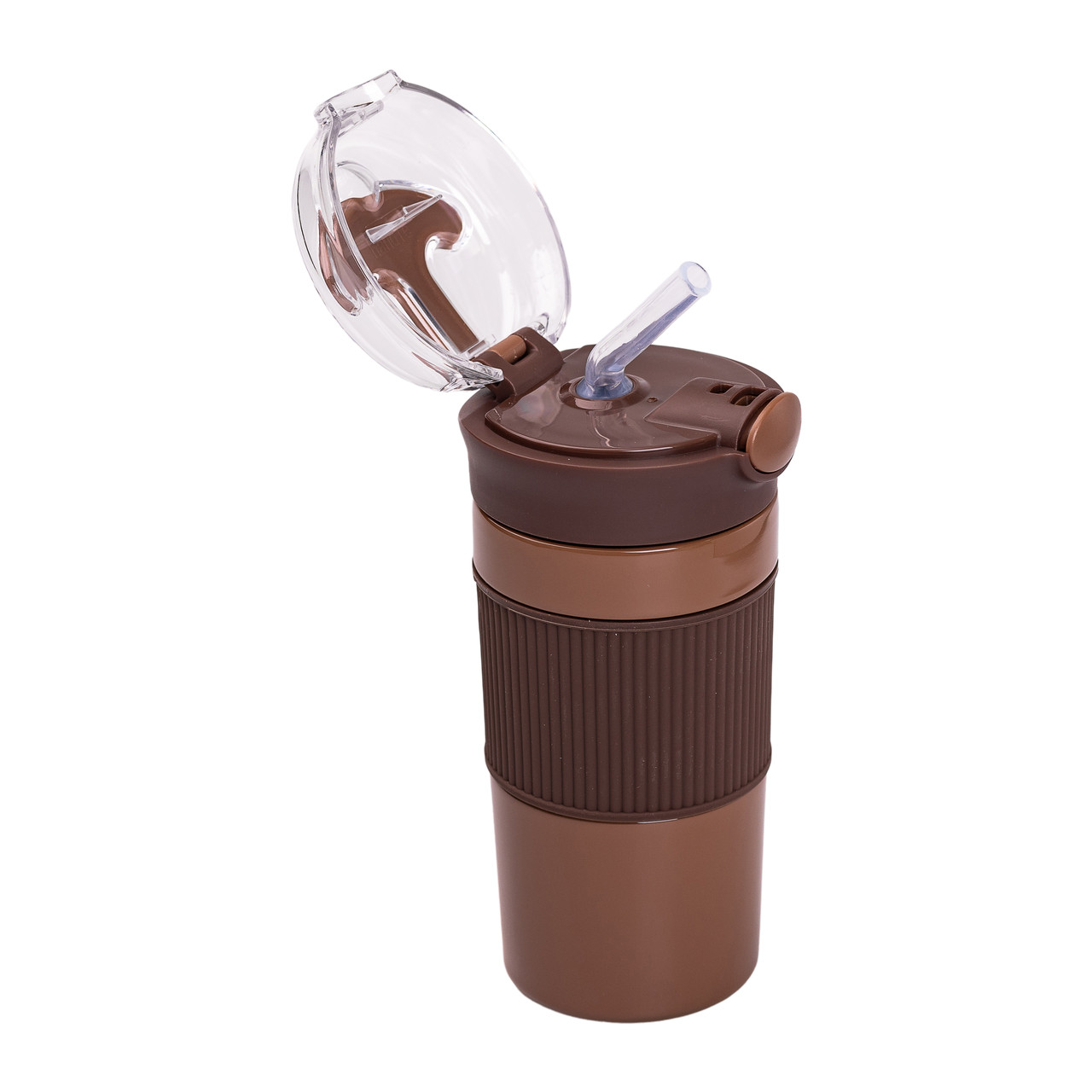 Термочашка с трубочкой 400 мл Коричневий HPGM3001BR_HPGM3001BR_Milantium_3