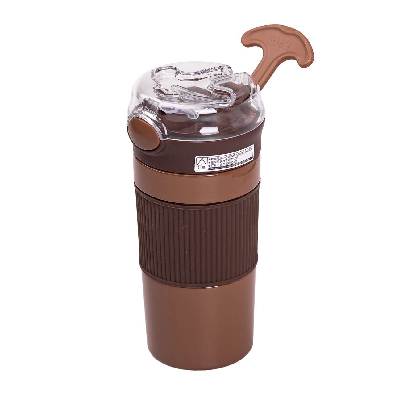 Термочашка с трубочкой 400 мл Коричневий HPGM3001BR_HPGM3001BR_Milantium_4