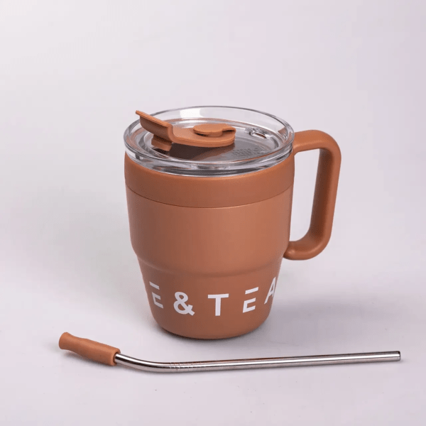 Термочашка Coffee & Tea з трубочкою коричнева_HP-14-23BR_Milantium_3
